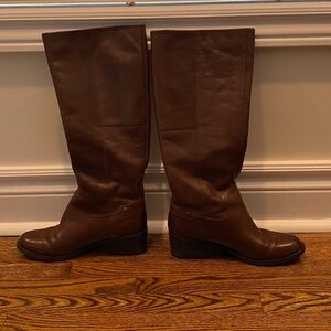 Nine West Leather Saddle Boots